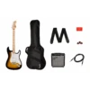 Squier Sonic Series Stratocaster Starter Pack In 2 Color Sunburst -Musical Instrument Store 0371720303 sqr ins pck frt 1 nr