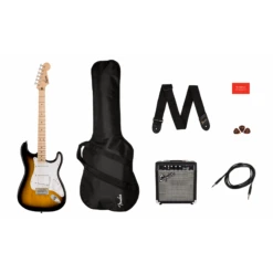 Squier Sonic Series Stratocaster Starter Pack In 2 Color Sunburst