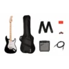 Squier Sonic Series Stratocaster Starter Pack In Black -Musical Instrument Store 0371720306 sqr ins pck frt 1 nr