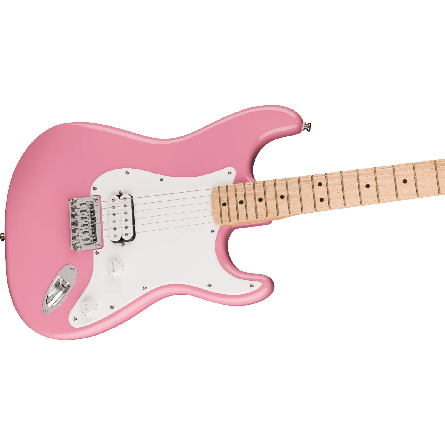 Squier Squier Sonic™ Stratocaster HT H, Maple Fingerboard, White Pickguard, Flash Pink 6 Squier Squier Sonic™ Stratocaster HT H, Maple Fingerboard, White Pickguard, Flash Pink - Image 4