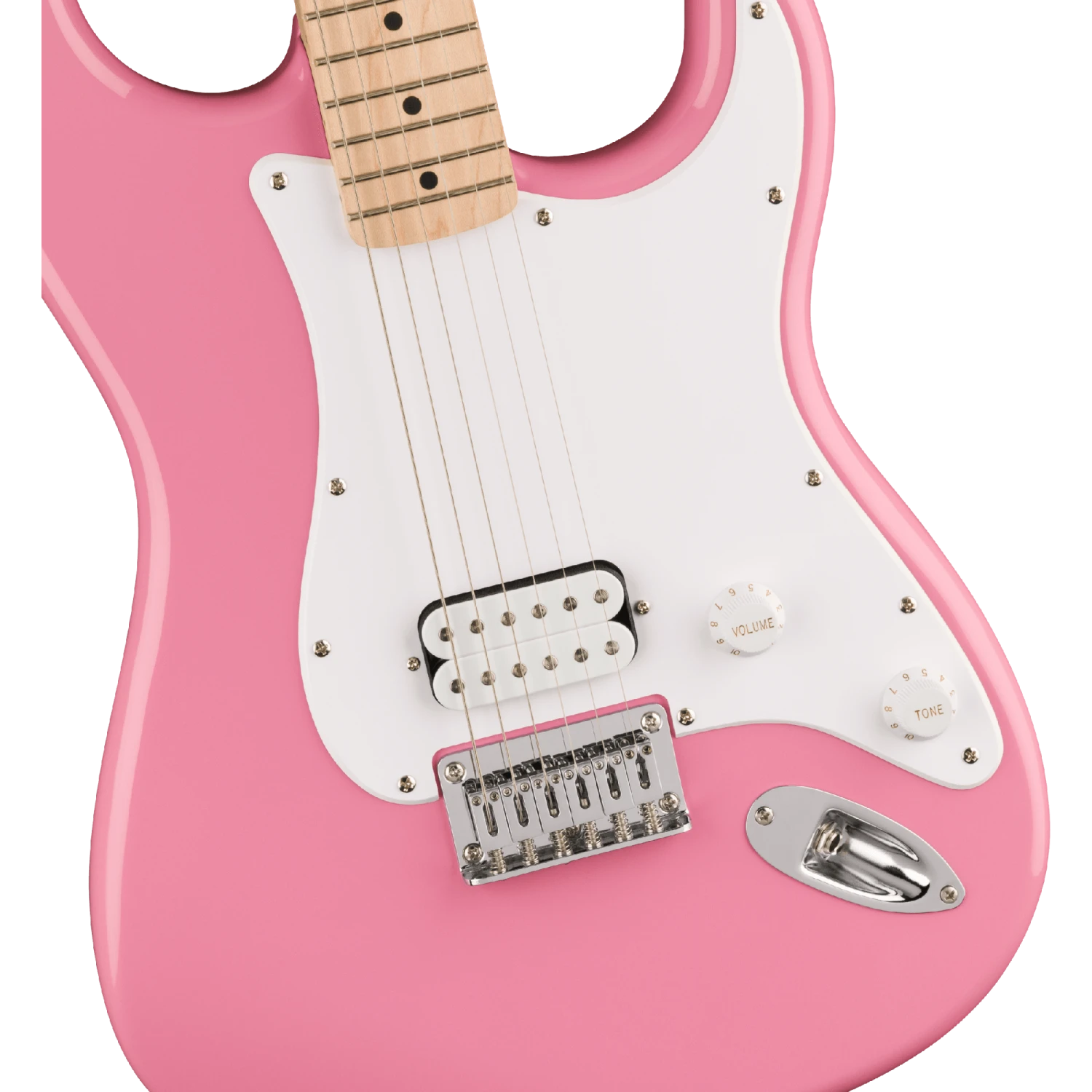 Squier Squier Sonic™ Stratocaster HT H, Maple Fingerboard, White Pickguard, Flash Pink 5 Squier Squier Sonic™ Stratocaster HT H, Maple Fingerboard, White Pickguard, Flash Pink - Image 3