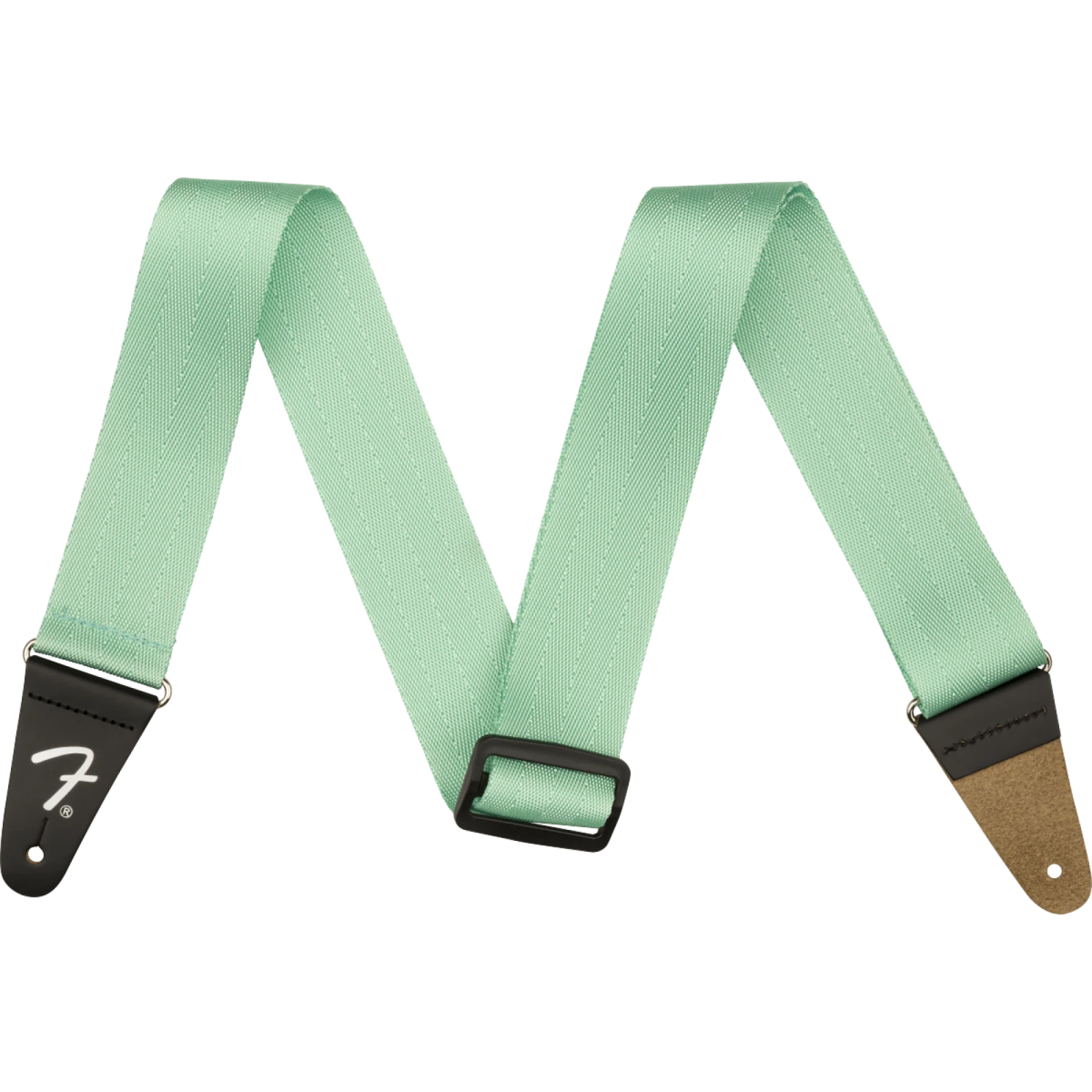 Fender 2" Am Pro Seatbelt Strap In Mystic Surf Green 3 Fender 2" Am Pro Seatbelt Strap In Mystic Surf Green