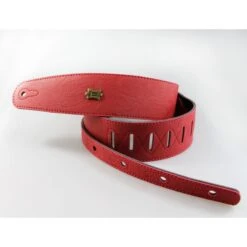 Basso Vegan Leather Guitar Strap - Crimson Red -Musical Instrument Store 18082019091745