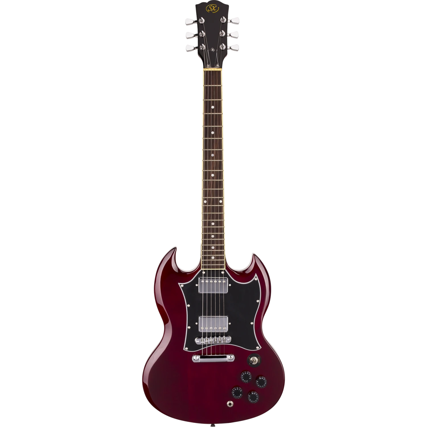 SX SG Style Electric Guitar Kit In Transparent Wine Red 4 SX SG Style Electric Guitar Kit In Transparent Wine Red - Image 2