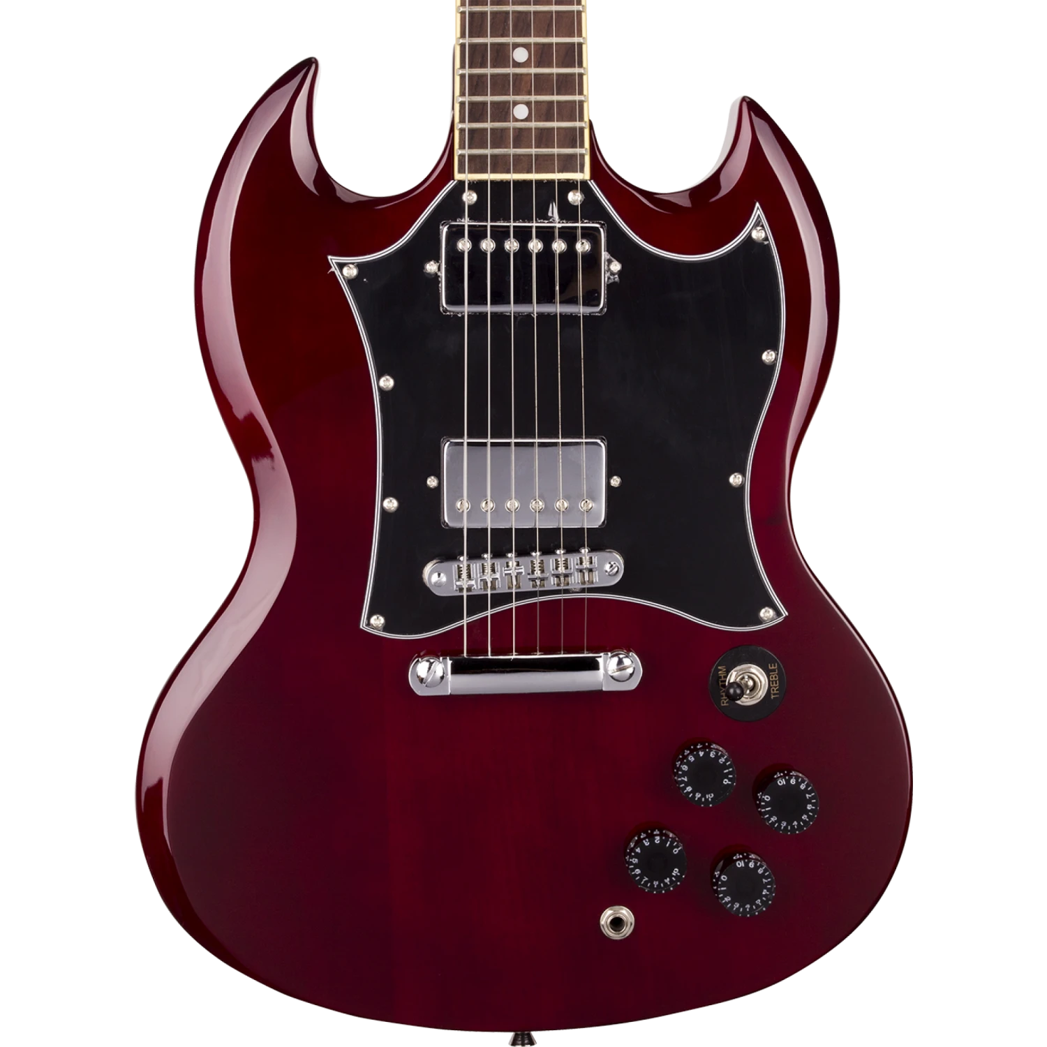 SX SG Style Electric Guitar Kit In Transparent Wine Red 6 SX SG Style Electric Guitar Kit In Transparent Wine Red - Image 4