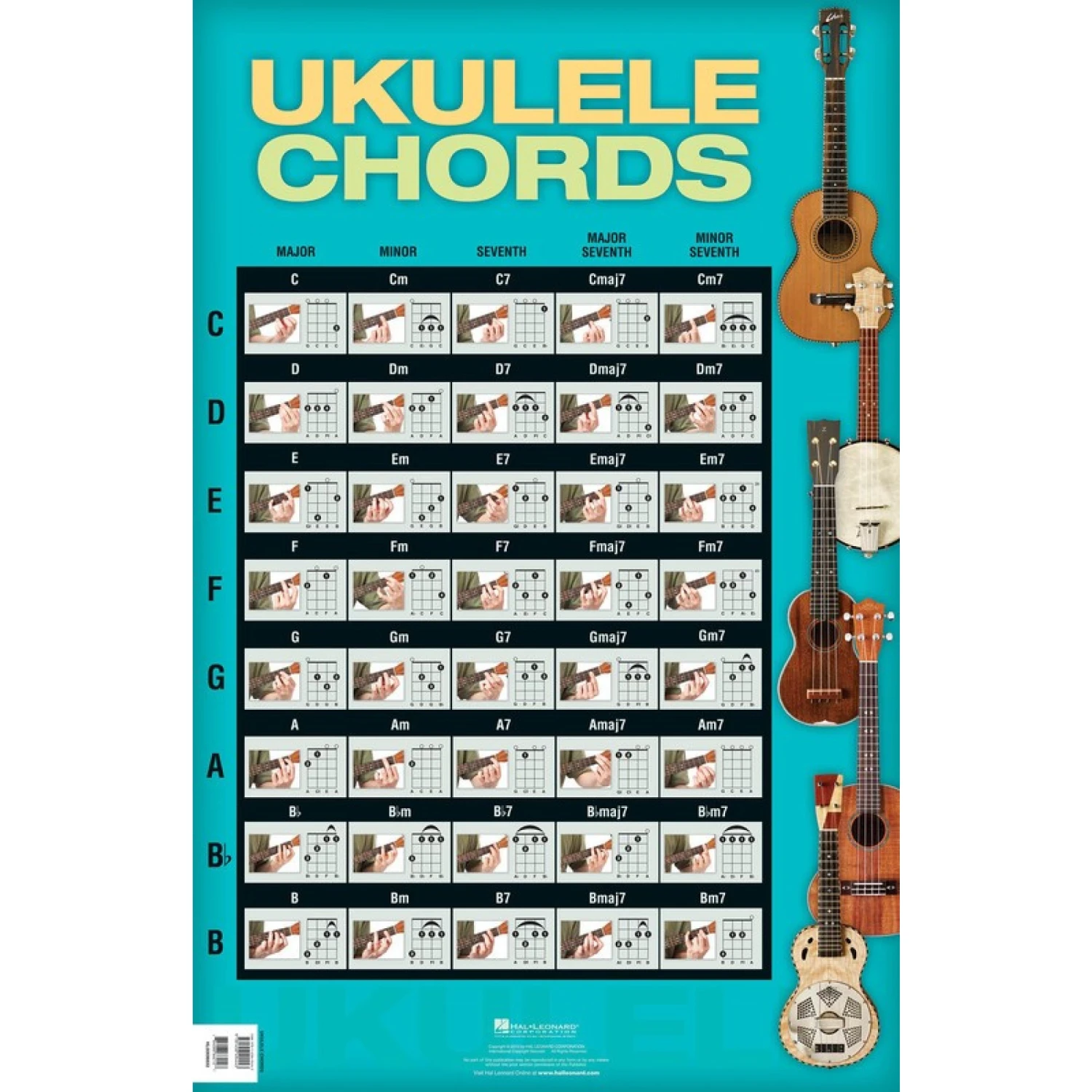 Ukulele Chords - Various (Ukulele) - Hal Leonard. Poster Book 3 Ukulele Chords - Various (Ukulele) - Hal Leonard. Poster Book