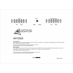Australian Monitor AM10SUW - Dual 10" Subwoofer 12 Australian Monitor AM10SUW - Dual 10" Subwoofer -Musical Instrument Store AM10SUB Rear Connections.png 1
