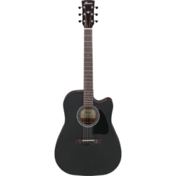 Ibanez AW247CEWKH Electro Acoustic Guitar Weathered Black Open Pore Top, Open Pore Natural Back And Sides