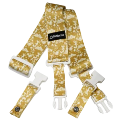 DiMarzio - DD2251 Artist Series Steve Vai UtoPIA 2 Inch Nylon Cliplock Strap. UtoPIA White And Gold.