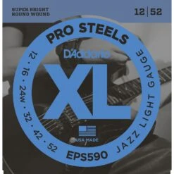 D'Addario EPS590 ProSteels Electric Guitar Strings Jazz Light 12-52