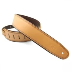DSL Straps - GEP25-18-2 2.5" Rolled Edge Tan/Brown Guitar Strap