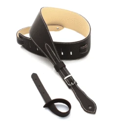 DSL Straps - GET25-17-3 2.5" Buckle Slender Saddle Brown/Beige Guitar Strap