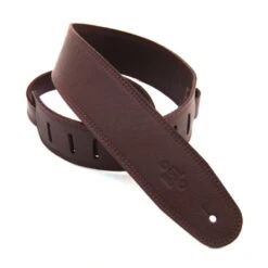 DSL Straps - GLG25-BROWN 2.5" Triple Garment Brown/Brown Guitar Strap