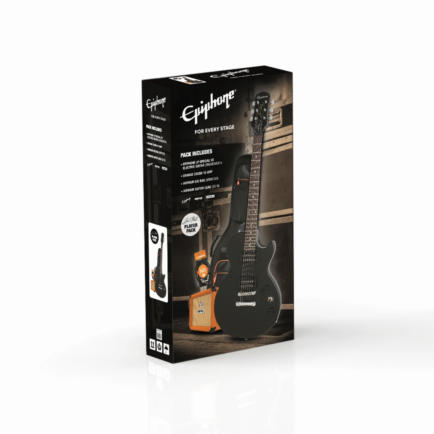 Epiphone Les Paul Special E1 Ebony Electric Guitar Pack With Orange Crush 12 Amplifier, Armour Gig Bag And Lead 4 Epiphone Les Paul Special E1 Ebony Electric Guitar Pack With Orange Crush 12 Amplifier, Armour Gig Bag And Lead - Image 2