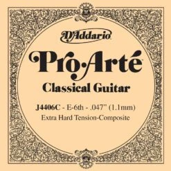 D'Addario J4406C Pro-Arte Composite Classical Guitar Single String Extra-Hard Tension Sixth String