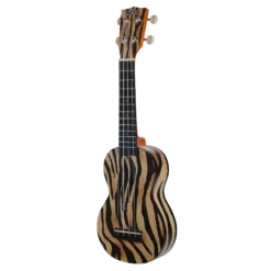 Mahalo MA1ZE - Soprano Ukulele. "ZEBRA" -Musical Instrument Store MA1ZE left.png