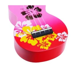 Mahalo MD1HBRDB - Soprano Ukulele - Hibiscus - Red Burst -Musical Instrument Store MD1HBRDB.jpg