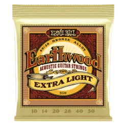 Ernie Ball - Earthwood Extra Light 80/20 Bronze Acoustic Guitar Strings 10-50 Gauge