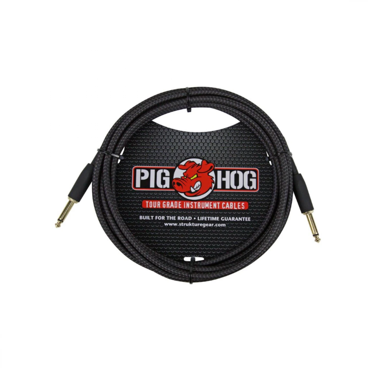 Pig Hog "Black Woven" Instrument Cable, 10ft. 3 Pig Hog "Black Woven" Instrument Cable, 10ft.