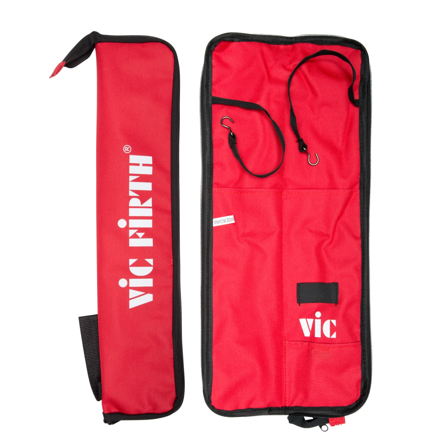Vic Firth ESBRED Essentials Drum Stick Bag In RED 3 Vic Firth ESBRED Essentials Drum Stick Bag In RED