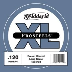 D'Addario PSB120T ProSteels Bass Guitar Single String Long Scale .120 Tapered