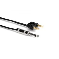 Hosa - SKZ-615BN - Speaker Cable, Hosa 1/4 In TS To Dual Banana, Black Zip, 15 Ft