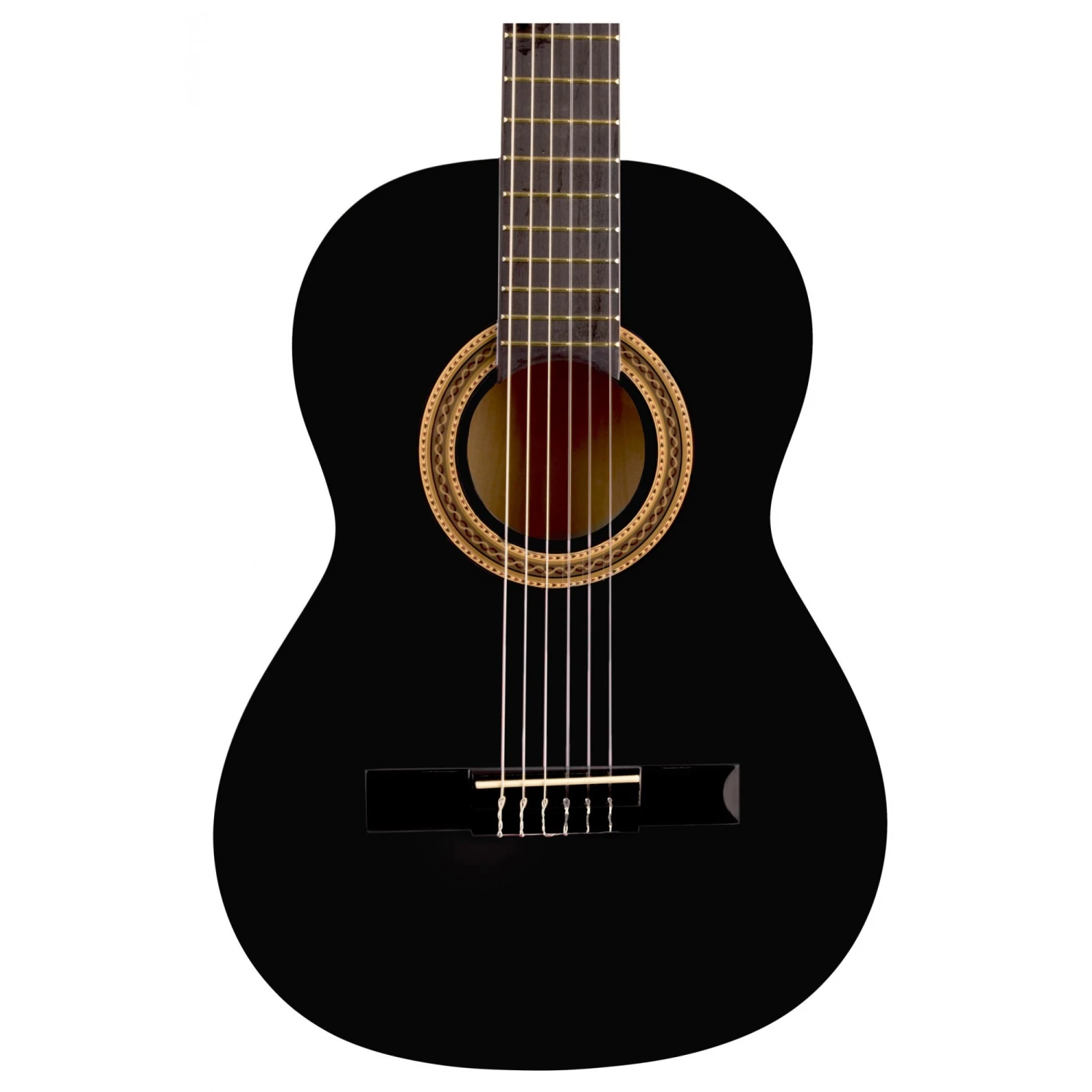Valencia VC103BK - 3/4 Size Classical Guitar - Gloss Black 4 Valencia VC103BK - 3/4 Size Classical Guitar - Gloss Black - Image 2