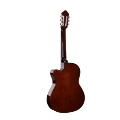 Valencia VC104TCE 4/4 Size Thin Body Electric/acoustic Classical Guitar With Venetian Cutaway. 17 Valencia VC104TCE 4/4 Size Thin Body Electric/acoustic Classical Guitar With Venetian Cutaway. -Musical Instrument Store VC104TCE back right.png