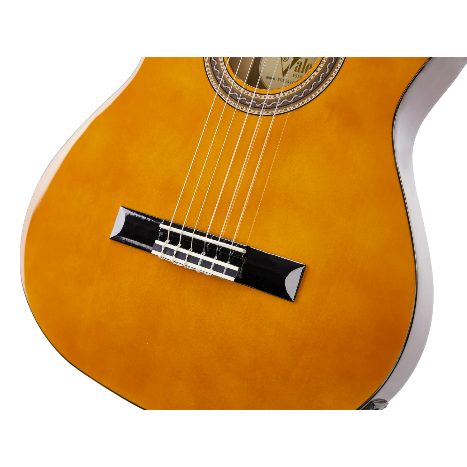 Valencia VC104TCE 4/4 Size Thin Body Electric/acoustic Classical Guitar With Venetian Cutaway. 6 Valencia VC104TCE 4/4 Size Thin Body Electric/acoustic Classical Guitar With Venetian Cutaway. - Image 4