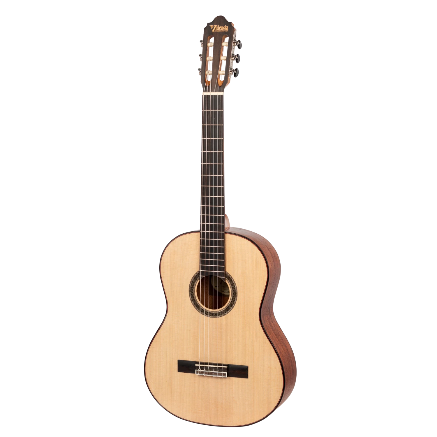Valencia VC704 4/4 Size Solid Top Classical Guitar. 5 Valencia VC704 4/4 Size Solid Top Classical Guitar. - Image 3