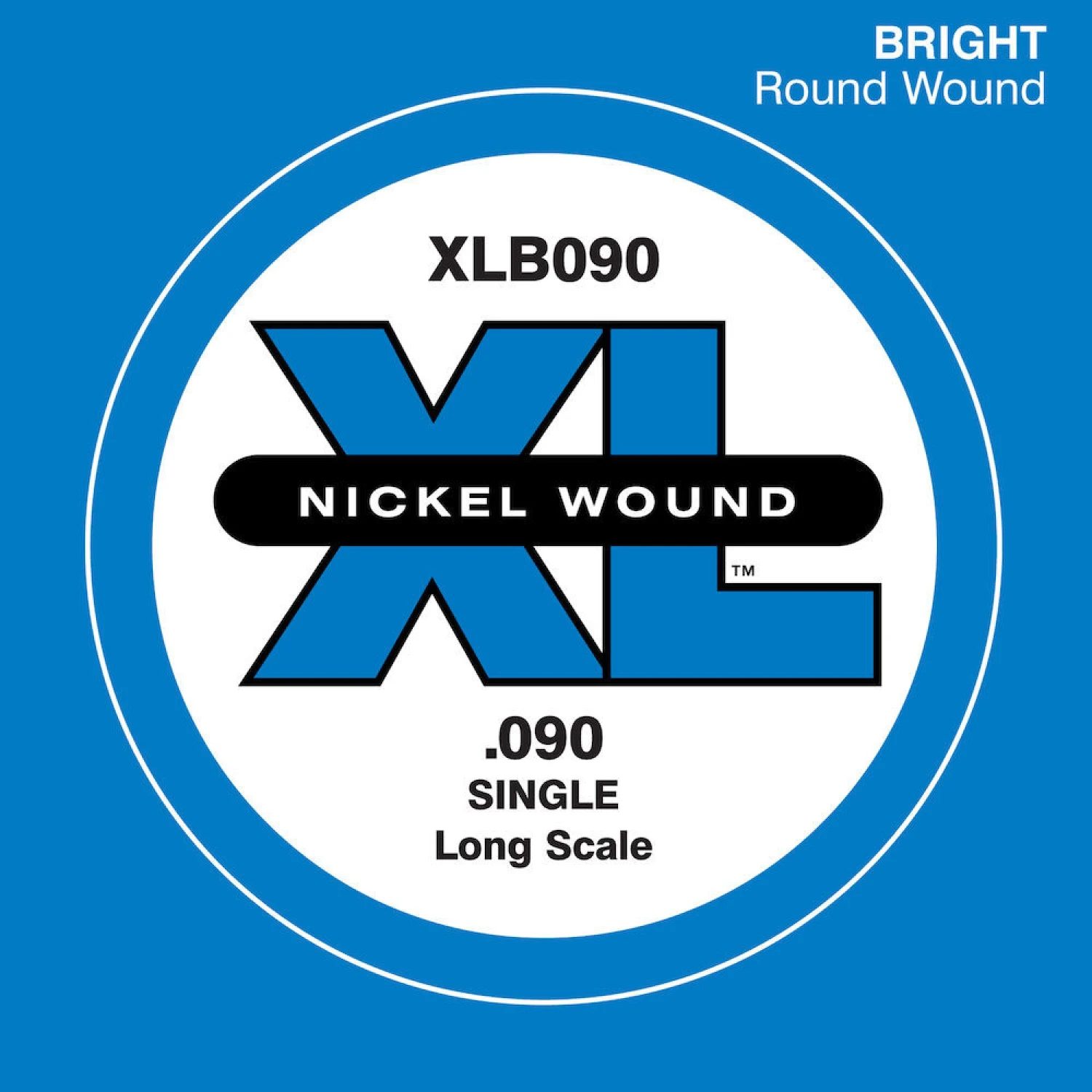 D'Addario XLB090 Nickel Wound Bass Guitar Single String Long Scale .090 3 D'Addario XLB090 Nickel Wound Bass Guitar Single String Long Scale .090