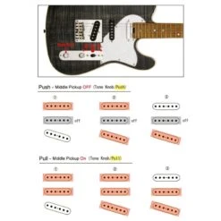 Aria 615-MK2 Nashville Electric Guitar In Black Diamond Gloss Finish -Musical Instrument Store ar615mk2bkdm 4