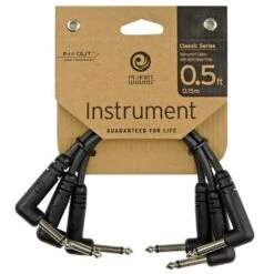 Planet Waves PW-CGTP-305 D'Addario Classic Series Patch Cable, 3-pack, 6 Inches