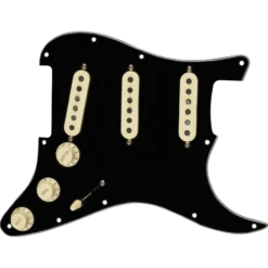 Fender Pre-Wired Strat Pickguard, Tex-Mex SSS, Black 11 Hole PG