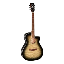 Cort GA-QF Grand Regal Acoustic Guitar - Trans Black Burst