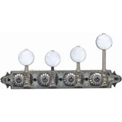 Gotoh 'F' Style Mandolin Machine Heads With Pearloid Buttons In Nickel