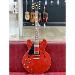 Gibson 60's ES335 Hollowbody Guitar In Figured Cherry (Left Hand) -Musical Instrument Store img 4991