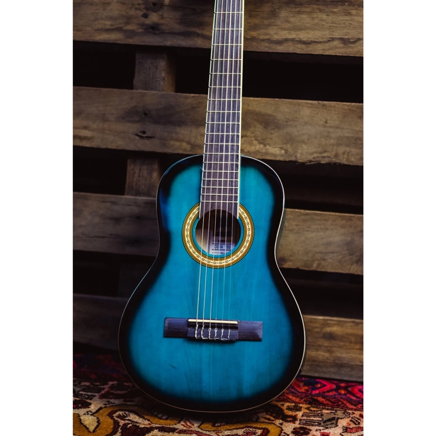Ashton CG14 1/4 Size Nylon String Guitar Pack Blue Burst 4 Ashton CG14 1/4 Size Nylon String Guitar Pack Blue Burst - Image 2