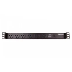 Jackson - 6 Way, 1 Rack Space, Overload Protected Power Rail