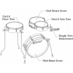 Tama Club-JAM Pancake Kit Shell Pack -Musical Instrument Store kitconfig ljk48p