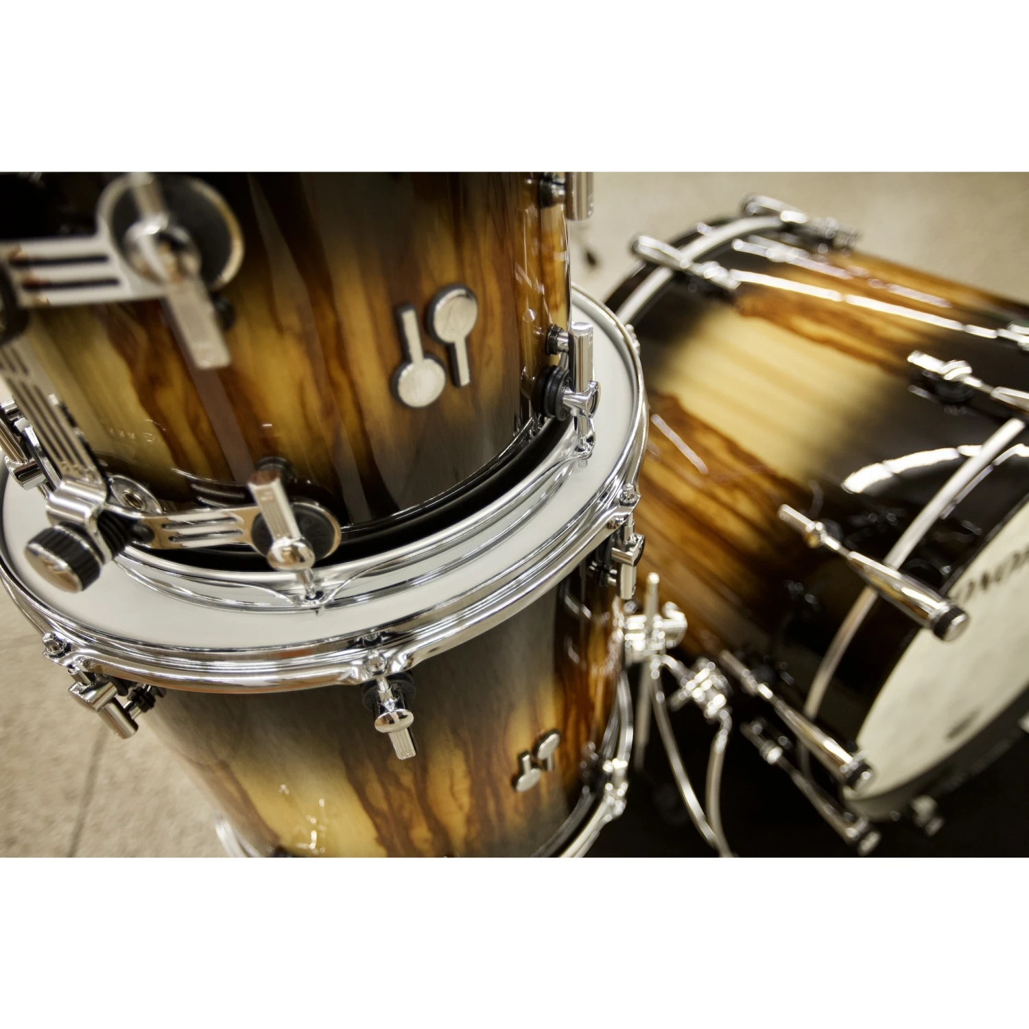 Sonor SQ2 3 Piece Shell Pack In Birch With African Marble / Black Fade 5 Sonor SQ2 3 Piece Shell Pack In Birch With African Marble / Black Fade - Image 3