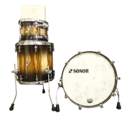 Sonor SQ2 3 Piece Shell Pack In Birch With African Marble / Black Fade