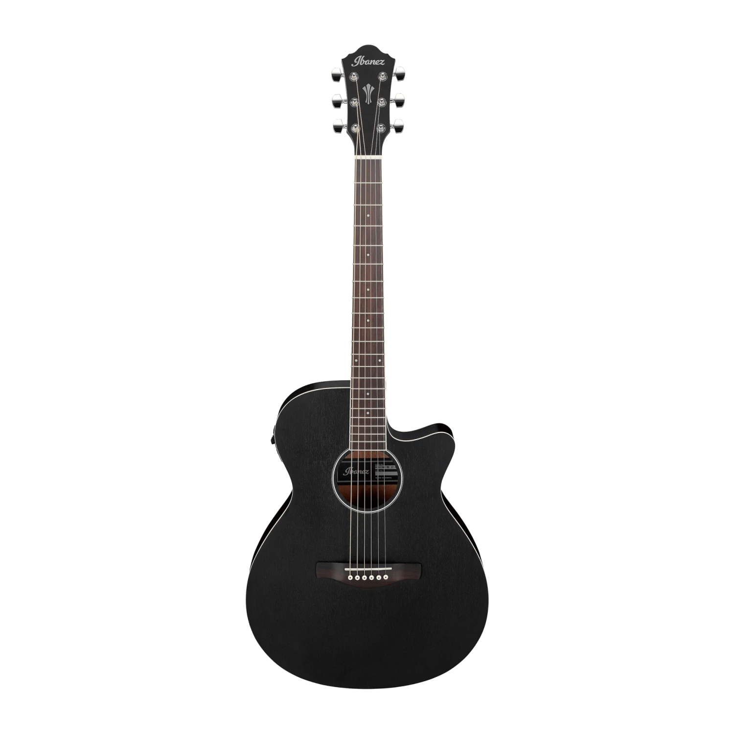 Ibanez AEG7MH Weatherd Black Open Pore Acoustic Guitar 4 Ibanez AEG7MH Weatherd Black Open Pore Acoustic Guitar - Image 2