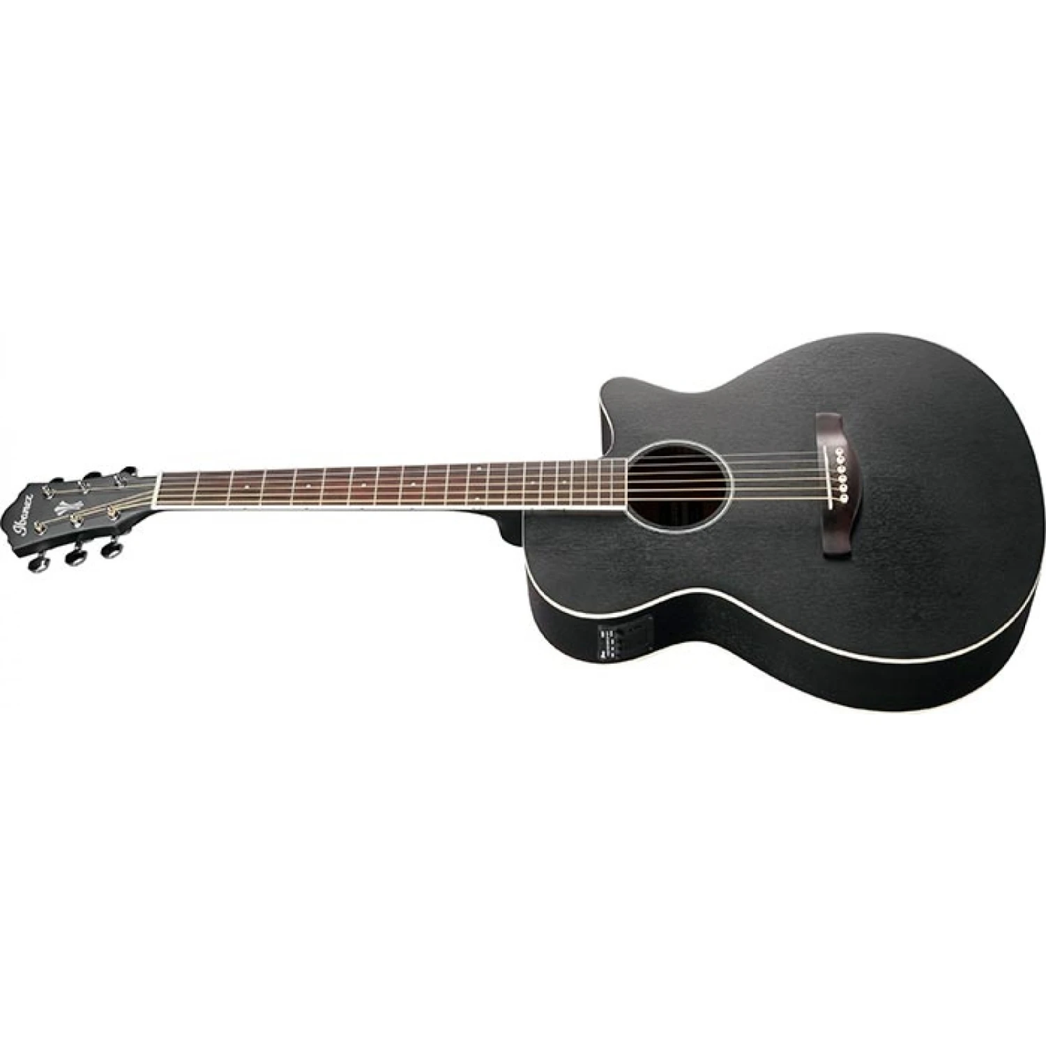 Ibanez AEG7MH Weatherd Black Open Pore Acoustic Guitar 3 Ibanez AEG7MH Weatherd Black Open Pore Acoustic Guitar