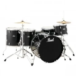Pearl Roadshow 5pc 22" Rock Drum Kit Package In Jet Black