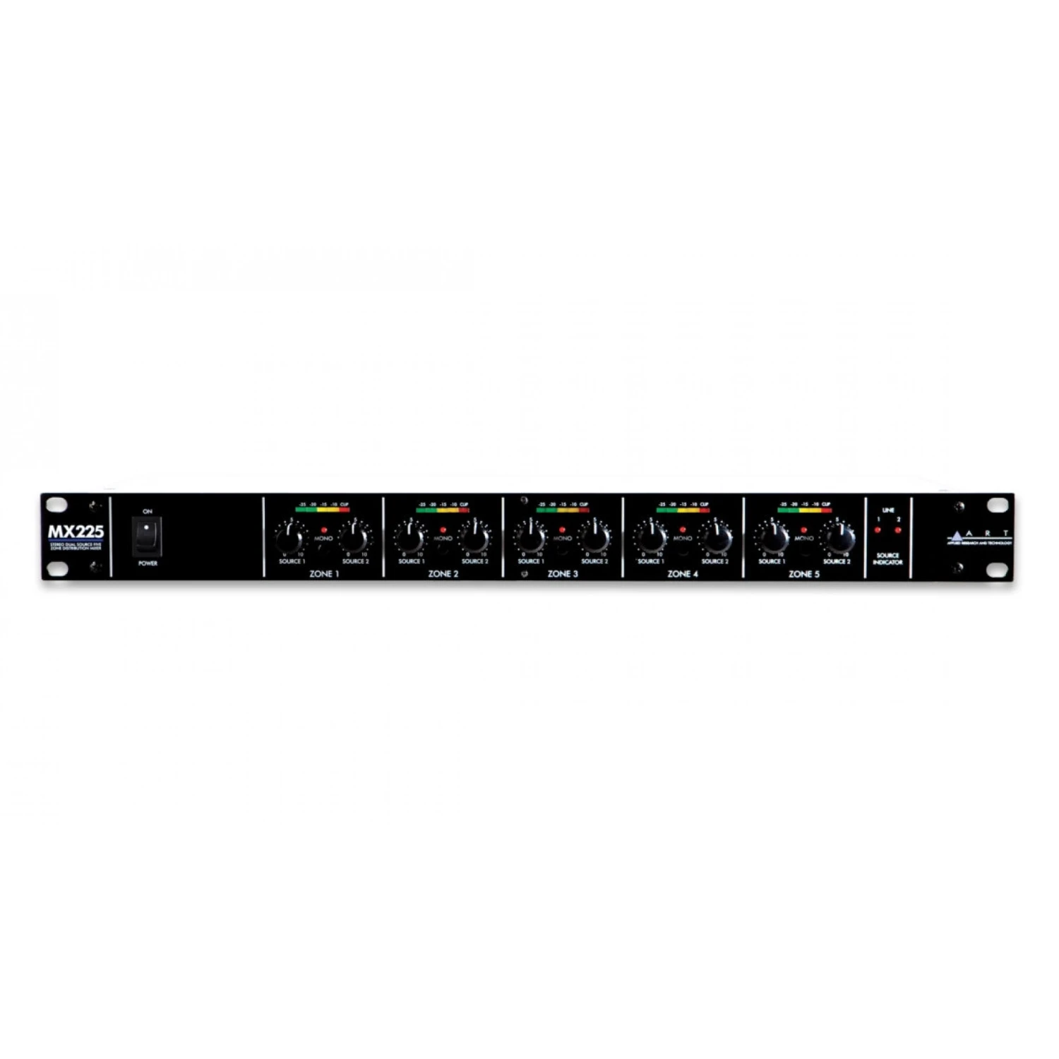 *art ART-MX225 Stereo Dual Source Five Output Zone Distribution Mixer - Rack Mount 3 *art ART-MX225 Stereo Dual Source Five Output Zone Distribution Mixer - Rack Mount
