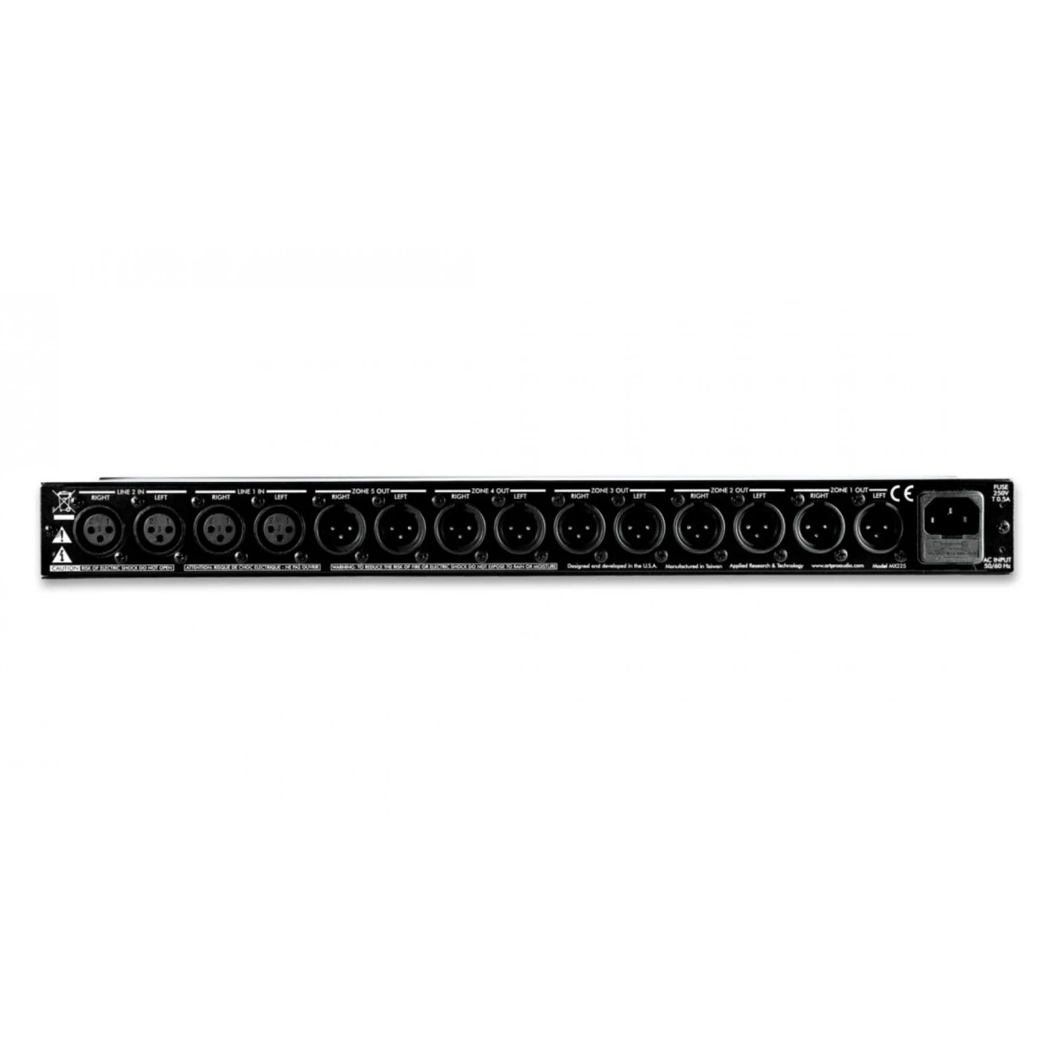 *art ART-MX225 Stereo Dual Source Five Output Zone Distribution Mixer - Rack Mount 4 *art ART-MX225 Stereo Dual Source Five Output Zone Distribution Mixer - Rack Mount - Image 2