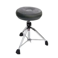 Roc-N-Soc Drum Throne Manual Spindle W/Round Grey Seat