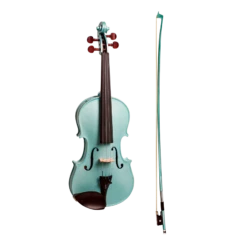 Stentor Harlequin Series 1/2 Half Size Violin In Metallic Light Blue