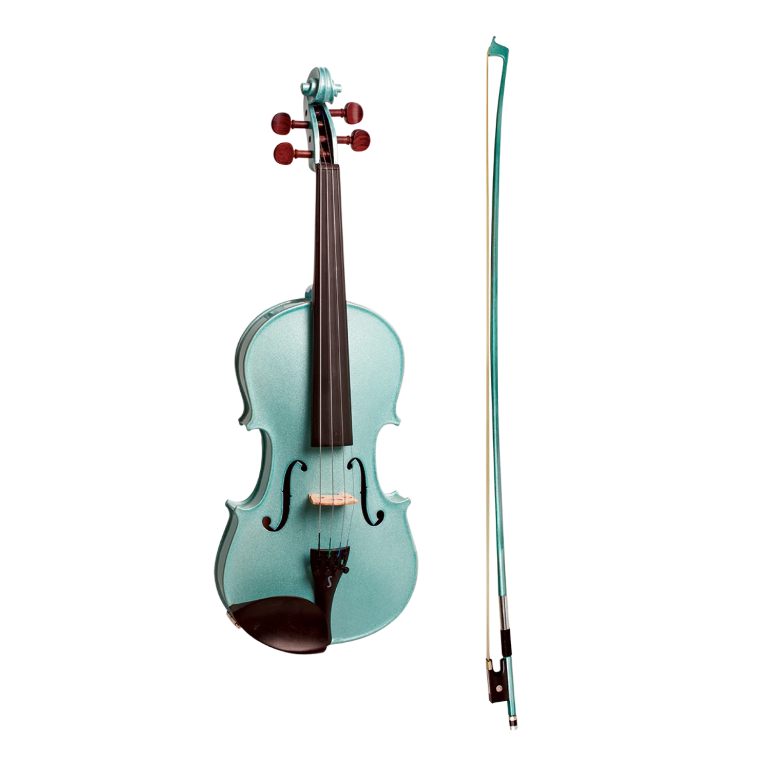 Stentor Harlequin Series 1/2 Half Size Violin In Metallic Light Blue 3 Stentor Harlequin Series 1/2 Half Size Violin In Metallic Light Blue